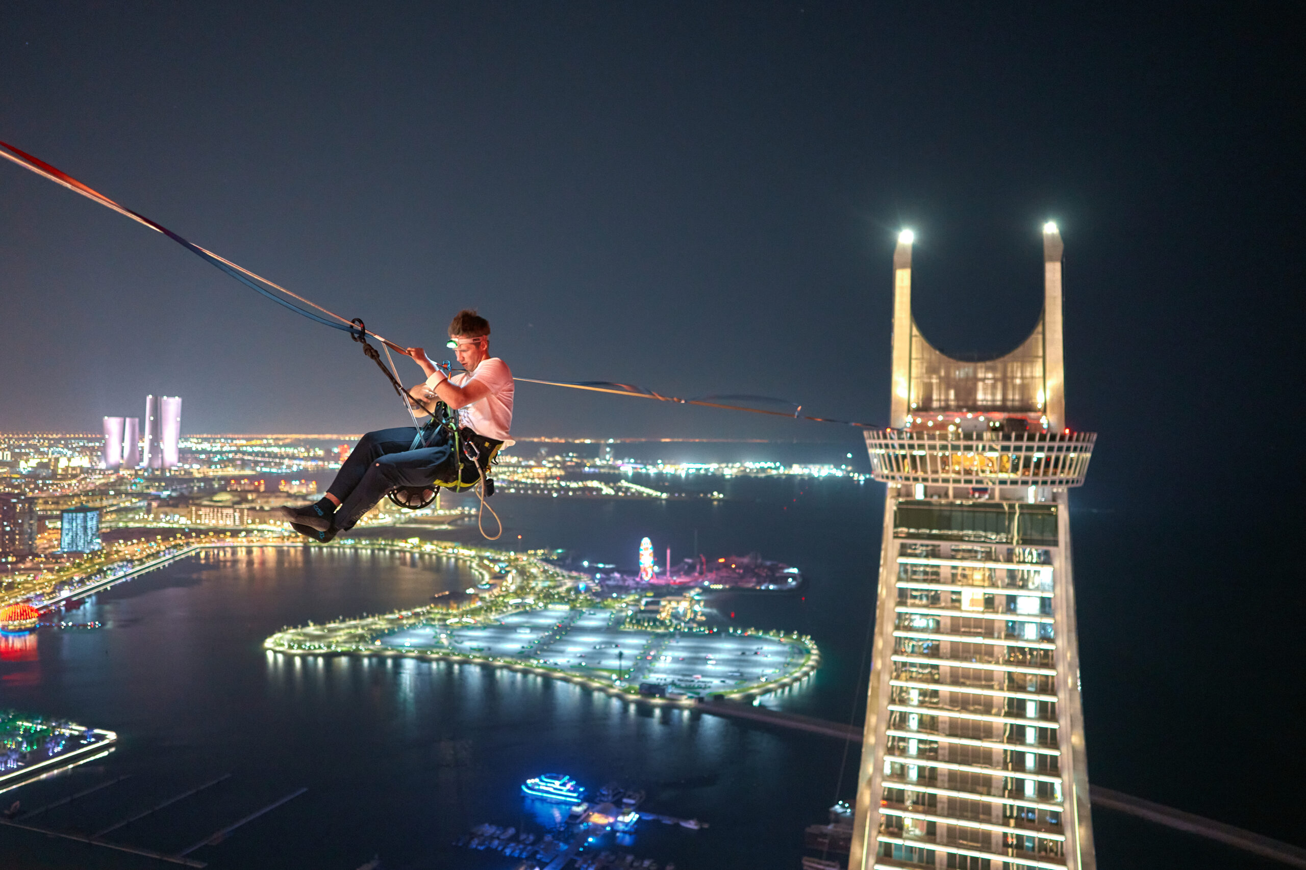 red bull world record slackline